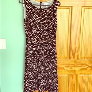 Black and white polkadot dress